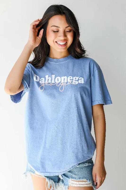 Latest Trends Blue Dahlonega Georgia Script Tee
