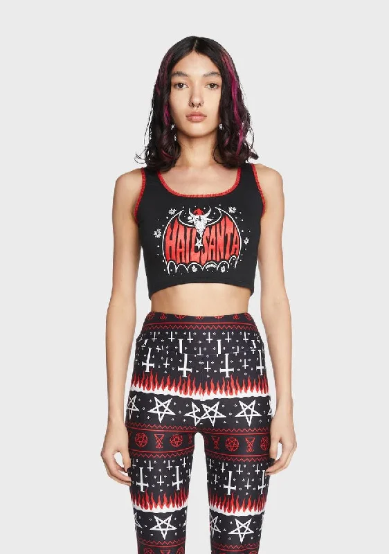 Urban Femme Streetwear Hail Santa Lace Tank Top