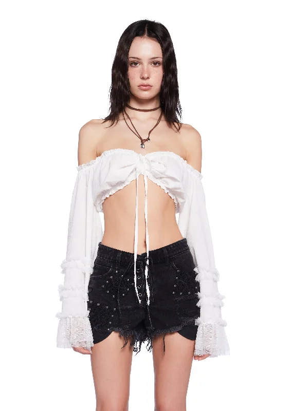 Must-Have Styles Desert Dancing Crop Top - Ivory