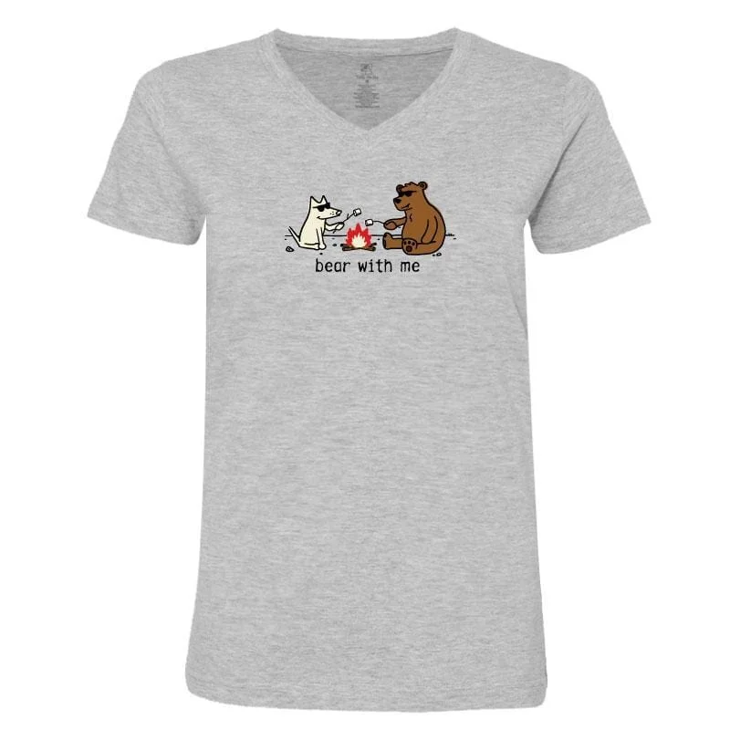 Modern Women's Apparel Bear with Me - T-Shirt Ladies V-Neck