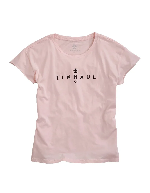 Women's Stylish Vacation Attire Tin Haul Womens Faded Pink 100% Cotton Anvil and Hammer S/S T-Shirt