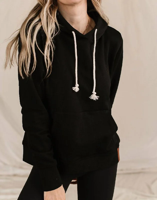Women's Formal Event Outfit Staple Hoodie In Black