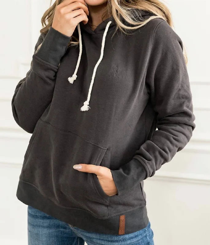 Affordable Women's Outfit Staple Hoodie In Charcoal