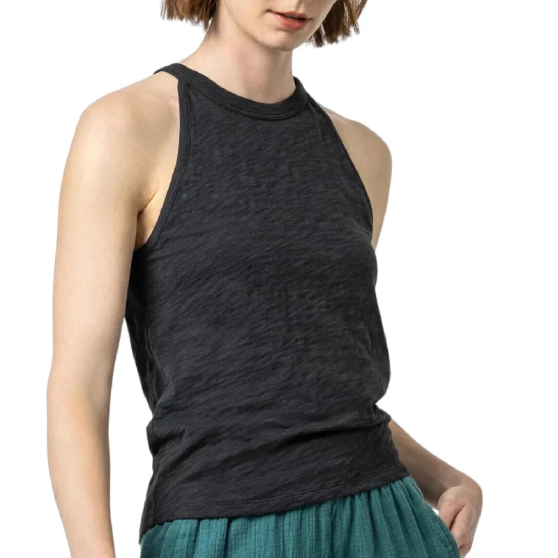 Affordable Women's Garments Halter Crewneck Tank Top In Black