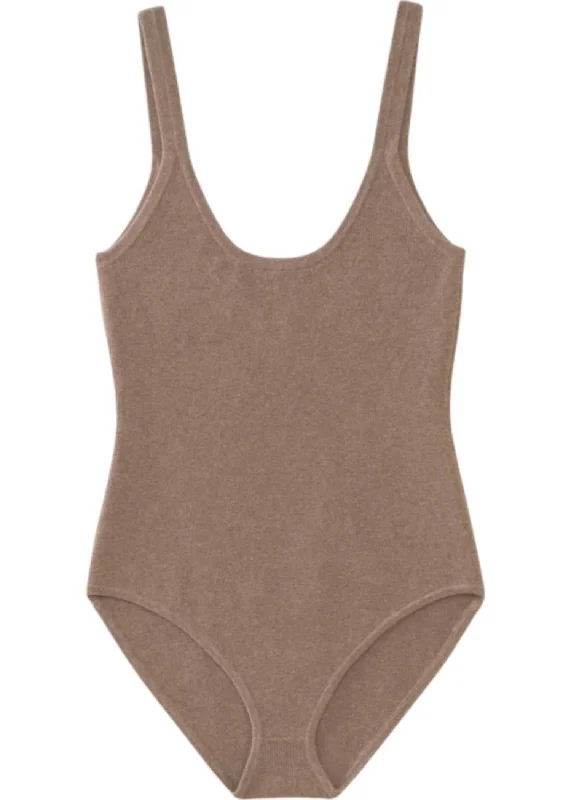 Women's Timeless Attire Women's Rib Bodysuit In Coal