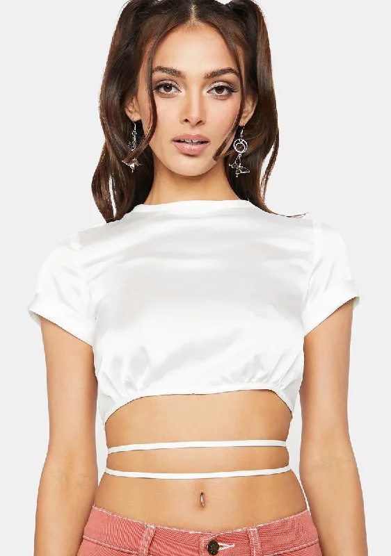 Street Style Fashion Tongue Tied Crop Top