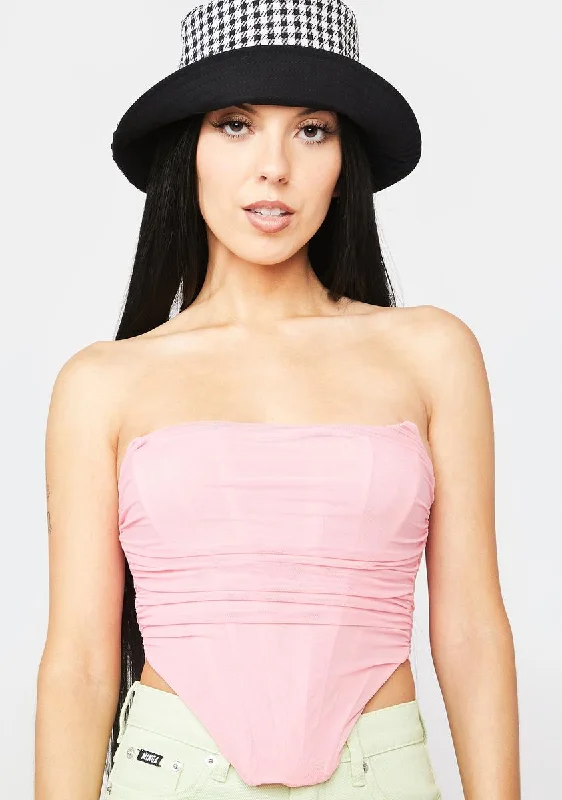 Urban Femme Streetwear Too Precious Corset Crop Top