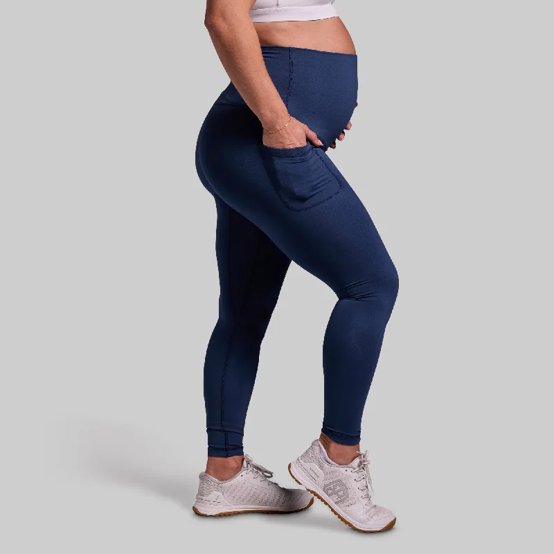 Fashion Sale Maternity Legging w/ Pockets (True Blue)