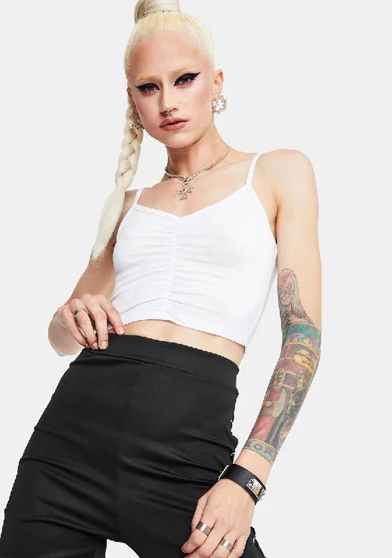Contemporary Women's Clothing Caught in The Middle Crop Tank Top
