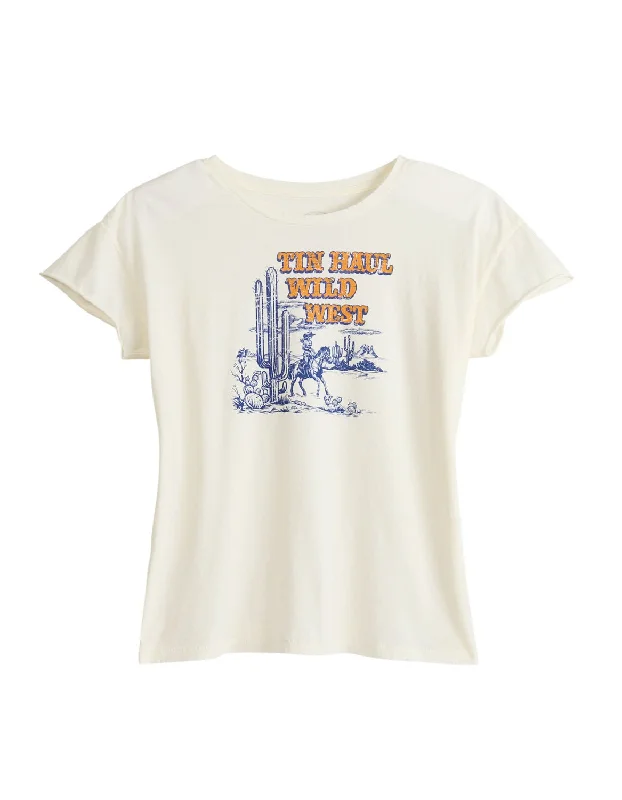 Women's Outdoor Activity Garments Tin Haul Womens Wild Wild West White 100% Cotton S/S T-Shirt