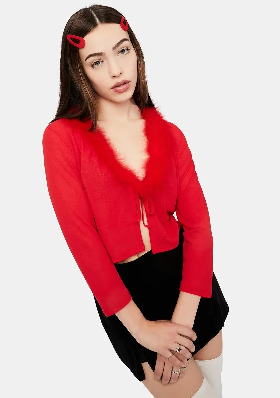 Women's Clothes Online Shopping By The Fire Tie Front Cardigan