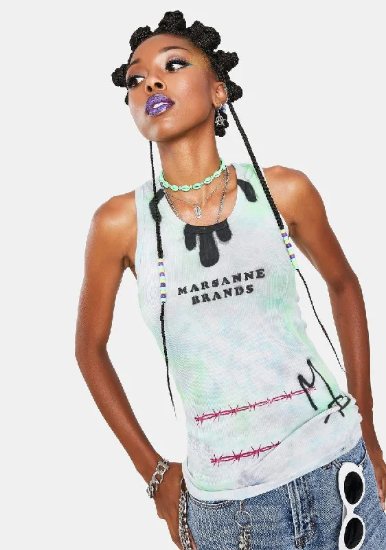 Women Clothing Long Barbed Wire Tank Top