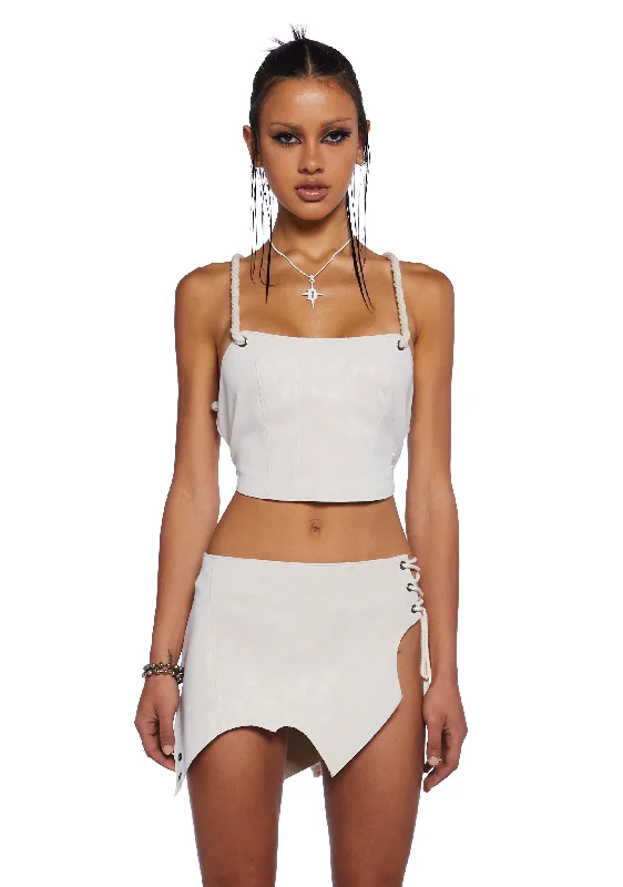 Chic And Comfortable Chamber Backless Crop Top
