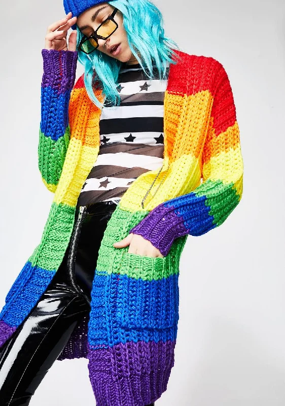 Women's Wardrobe Apparel Rainbow Luv Cardigan