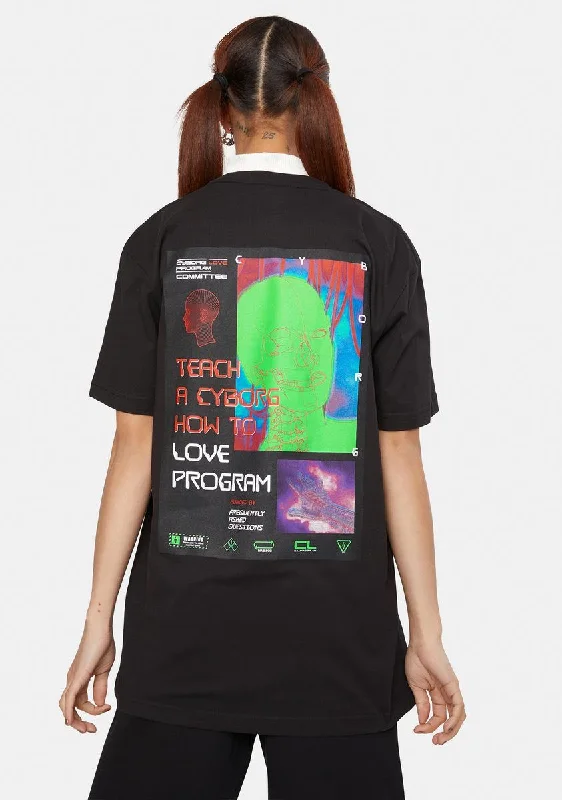 Clothes Of Woman Cyborg Love Program Graphic Tee