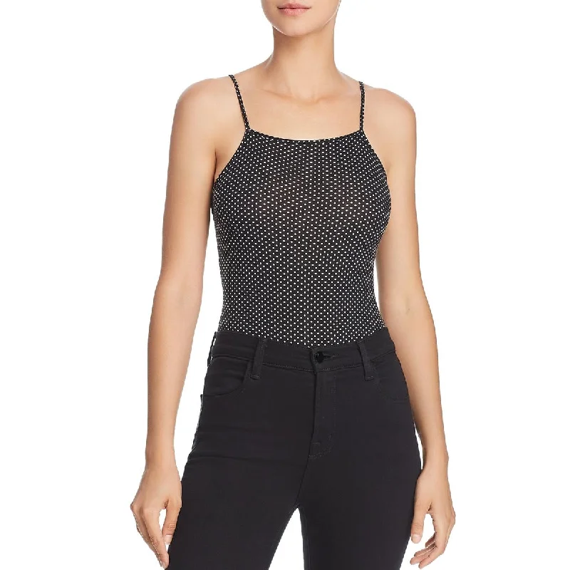 Women's Everyday Garments Womens Polka Dot Sleeveless Bodysuit