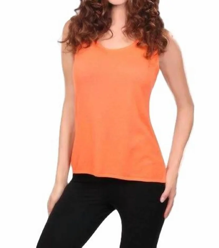 Winter Wardrobe Clearance Bra Friendly Tank Top In Orange