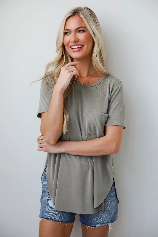 Women's Activewear Garments FINAL SALE - Sarah Everyday Pocket Tee