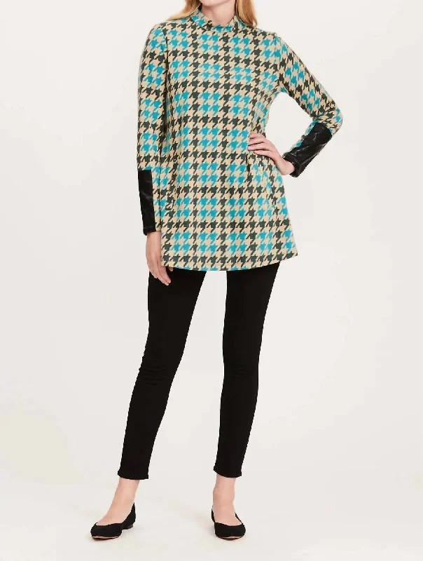 Exclusive Discount Chrissy Jacquard Tunic In Houndstooth
