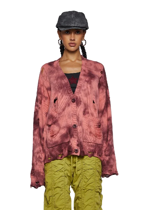 Chic Women's Clothing Online Creature Tie Dye Cardigan