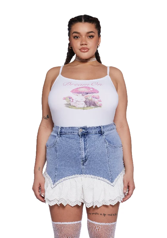 Fashion Essentials Plus Dream On Mushroom Tank Top