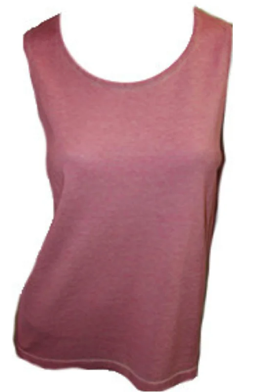 Earthy Tones Bra-Friendly Tank Top In Pink