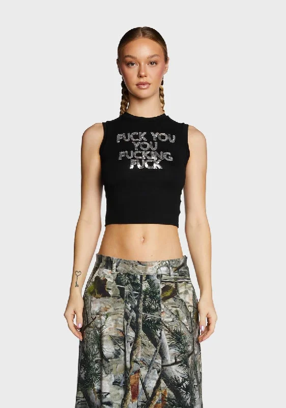 Limited Time Offer FU Sequin Baby Tank Top
