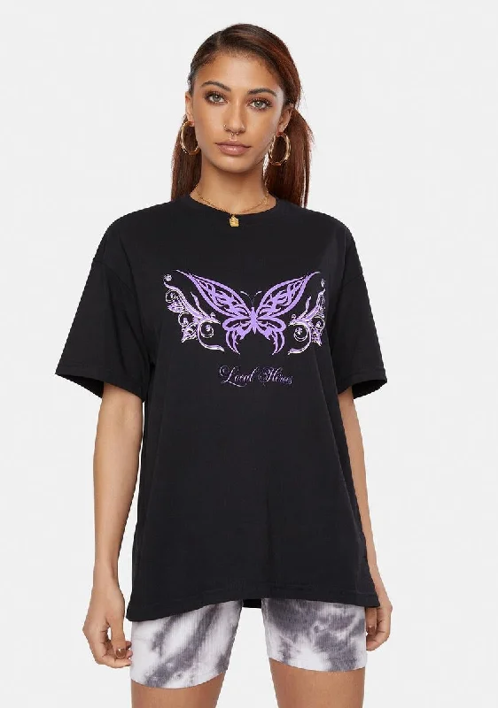 Fashion Essentials Butterfly Tattoo Graphic Tee