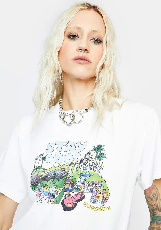 Versatile Women's Clothing for All Occasions Amusements Graphic Tee
