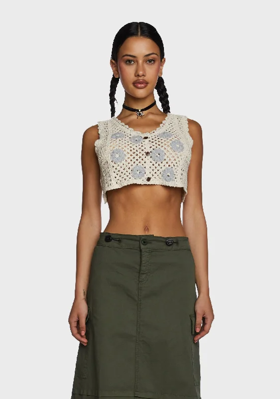 Earthy Tones Blossom Bliss Crop Top