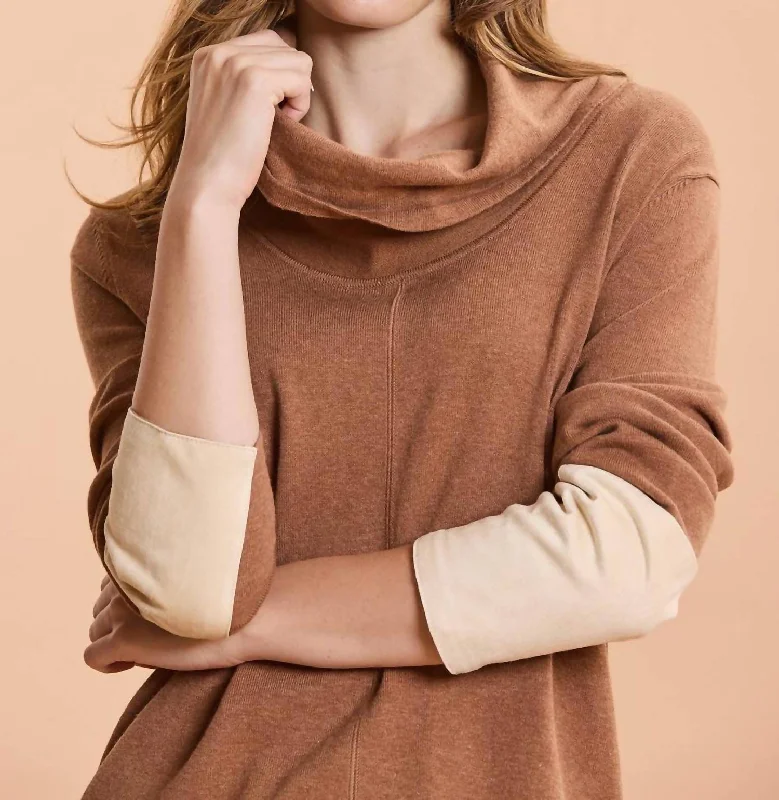 Street Style Fashion Cotton Cashmere Everyday Tunic In Camel