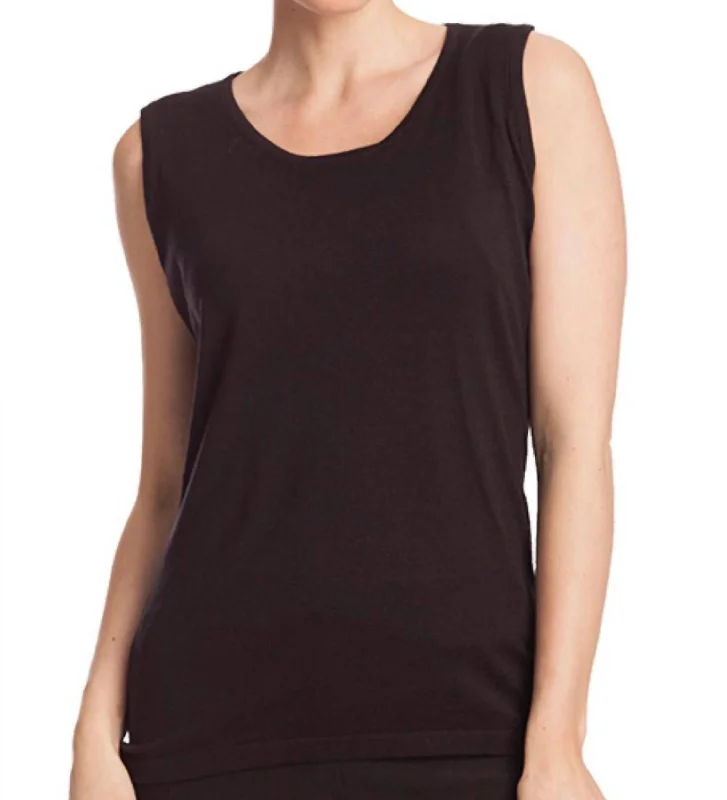 Clothing Sale Bra-Friendly Tank Top In Black