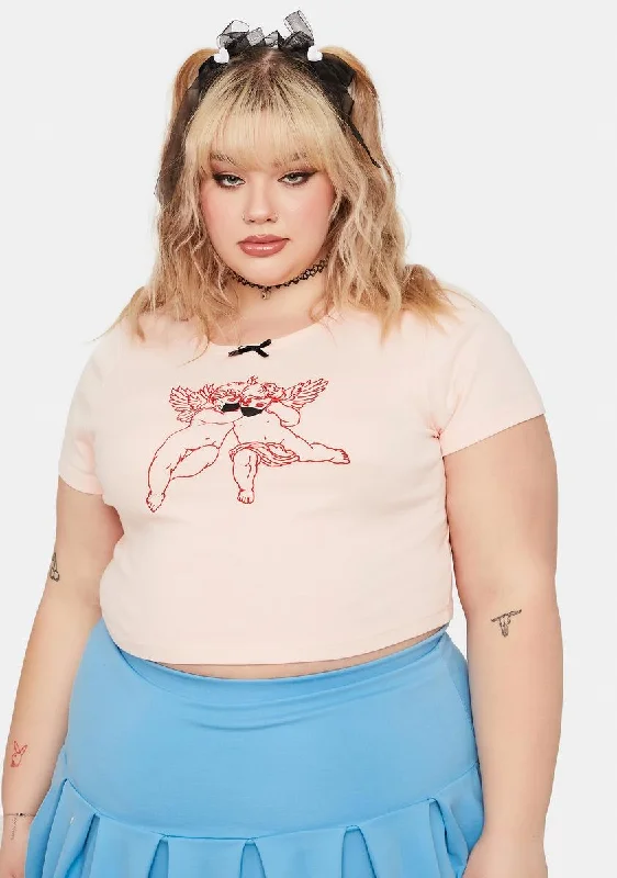 Sale On Clothing Plus Face Mask Cherub Graphic Tee