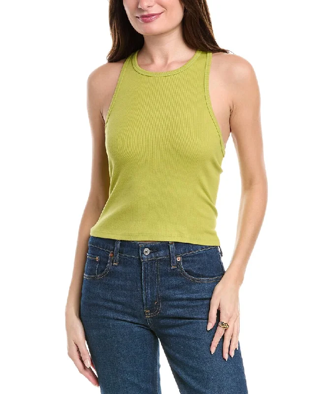 Sophisticated Fashion Michael Stars Pina Racer Front Crop Top