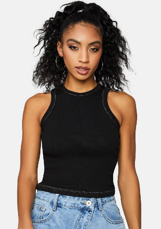 Women's Tailored Outfit Road Tripping High Neck Tank Top