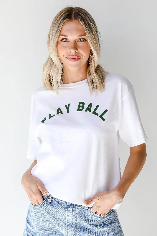 Chic Outfits Green Play Ball Tee