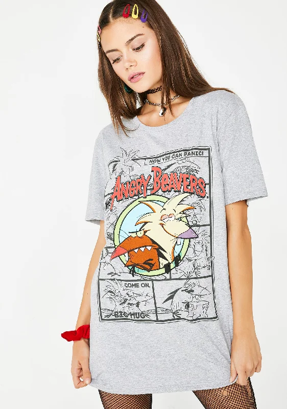 High-Quality Women's Fashion Dresses Baron Bad Beaver Graphic Tee