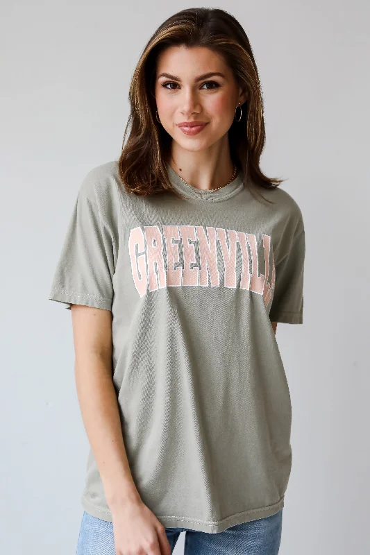 Chic Clothes For Women Sage Greenville Tee