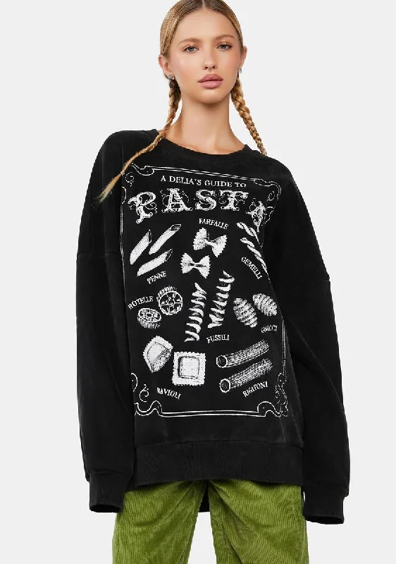 Women's Vintage Garments World Of Pastabilities Graphic Sweatshirt