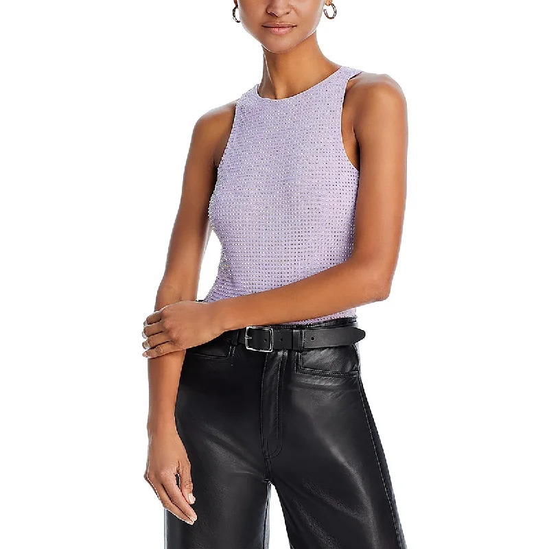Women's Fashionable Attire For Work Womens Embellished Halter Bodysuit