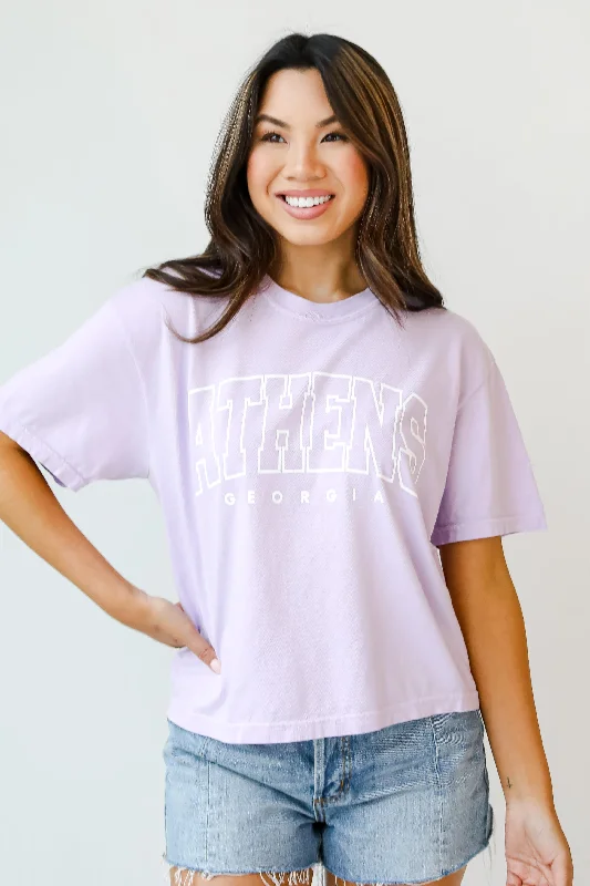 Everyday Wear Lavender Athens Georgia Cropped Tee