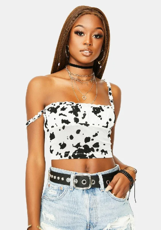 Affordable Women's Clothing Sale Online Cow Print Delora Cami Top