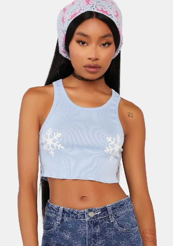 Affordable Luxury Women's Apparel Winter Dreams Crop Tank Top