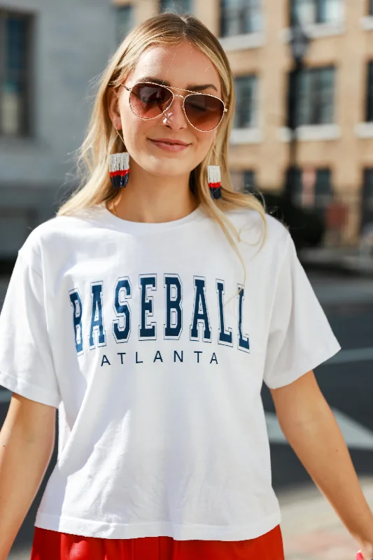 Stylish Savings Baseball Atlanta Cropped Tee