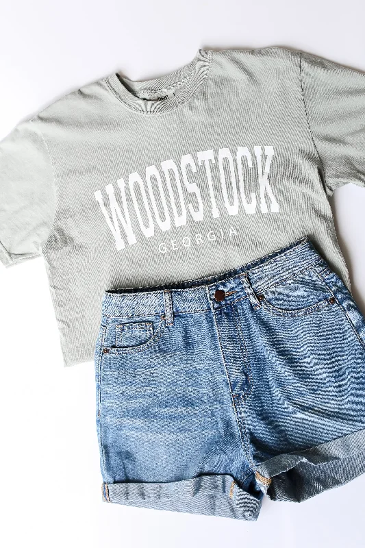 Women's Functional Outdoor Garments Sage Woodstock Georgia Block Letter Tee