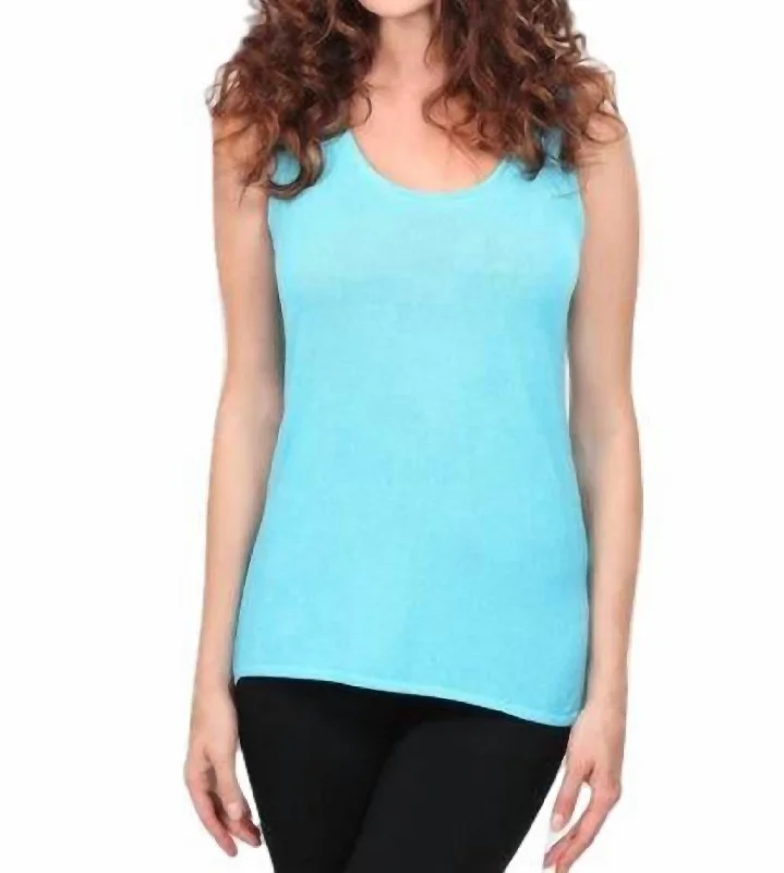 Women Online Clothing Boutiques Bra Friendly Tank Top In Turquoise