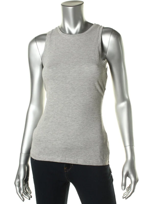 Exclusive Discount Juniors Womens Cotton Jewel Neck Tank Top