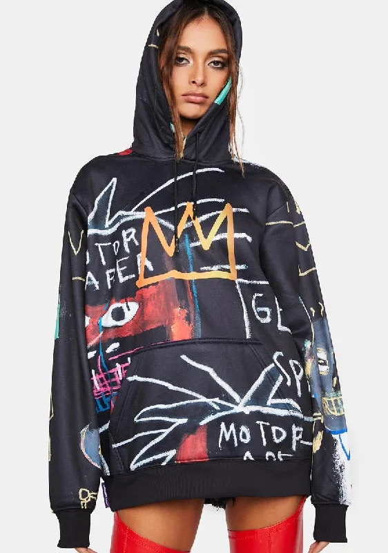 Luxury Fashion Basquiat Scuba Graphic Hoodie