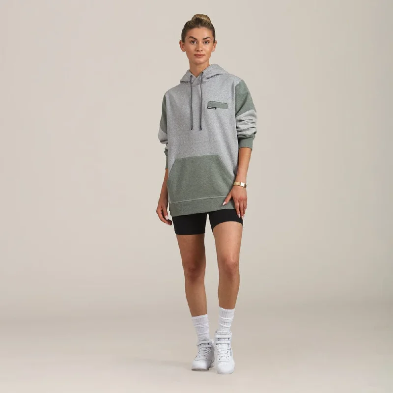 Trendy Women's Apparel Women's Drew Colorblock Oversized  Hooded Sweatshirt