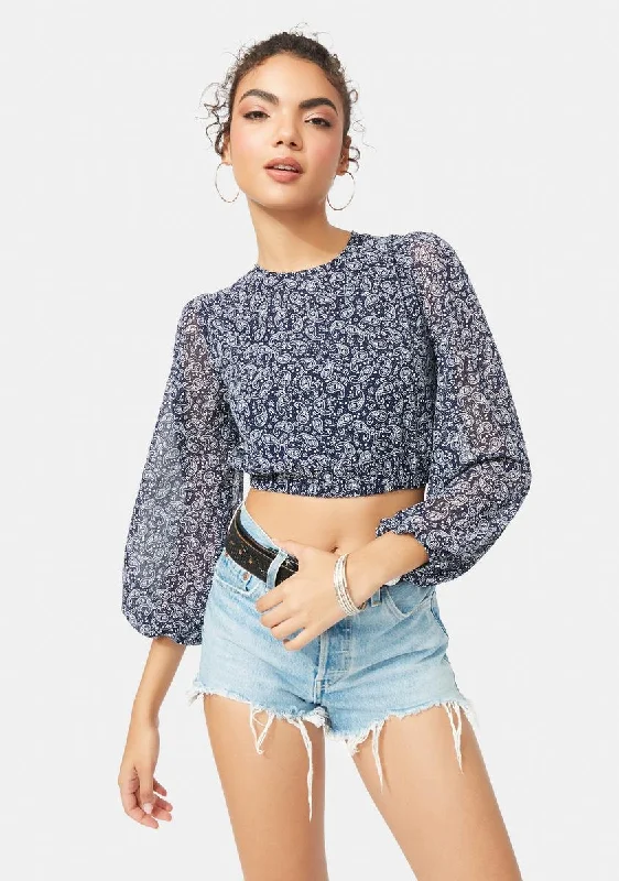 Sophisticated Outfits Delicate Thoughts Paisley Crop Top